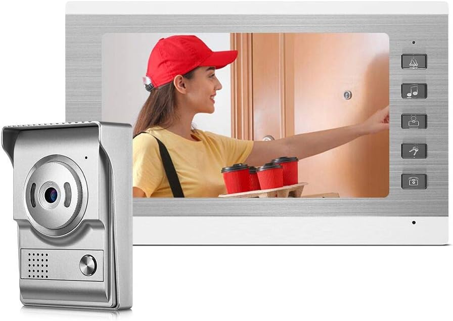 7 Inches Wired Video Door Intercom System with IR Night Vision Camera U75008