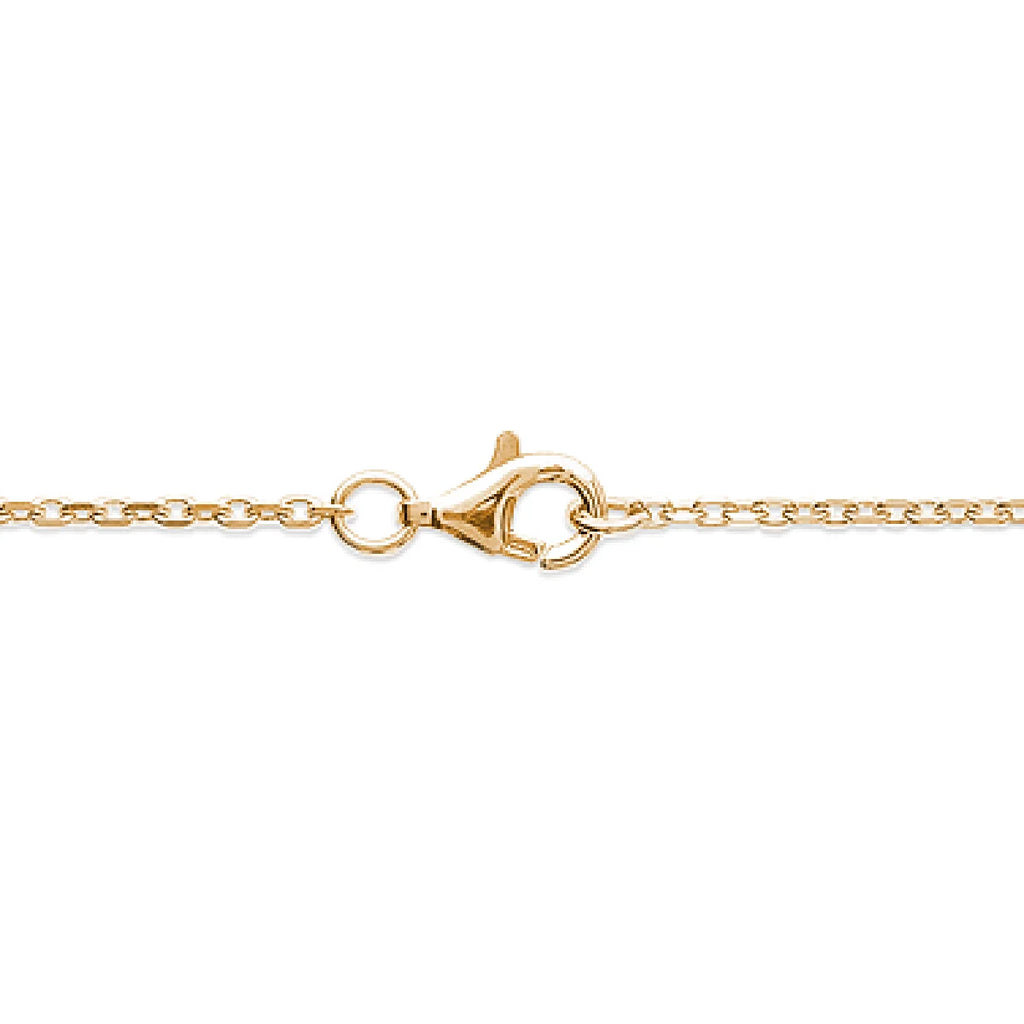 18K Gold Plated Double Necklace with Cubic Zirconia and Black Cross D294