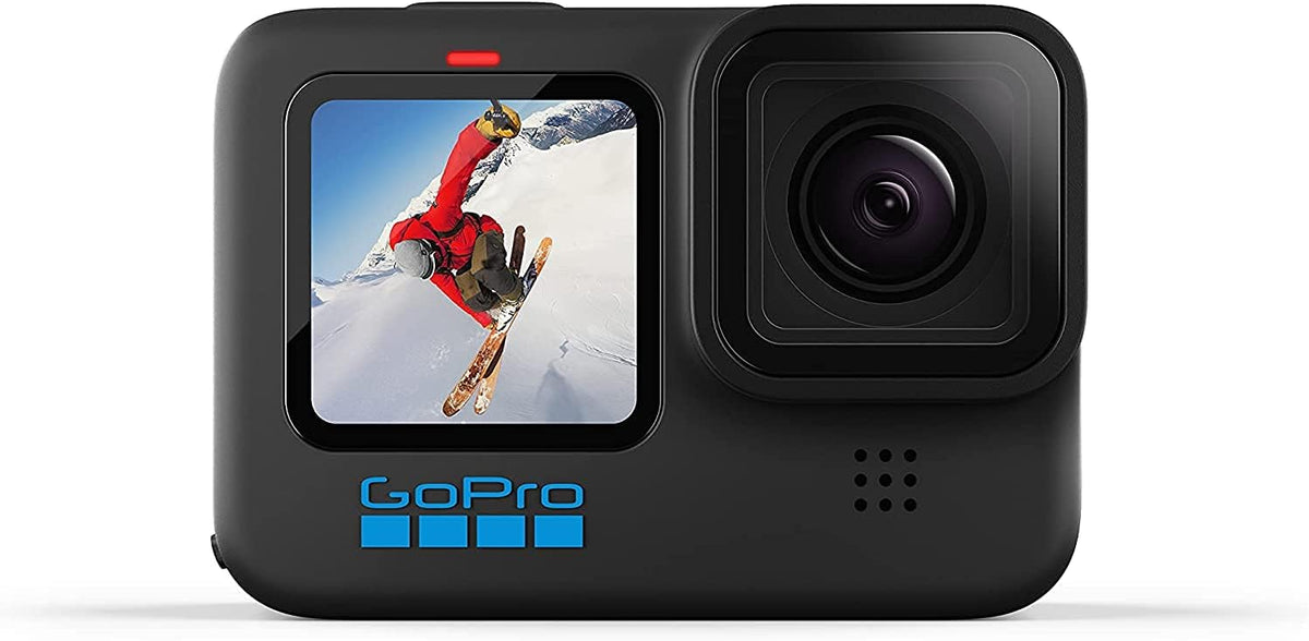 HERO10 Black Camcorder with 64GB microSD, 2 Batteries, Charger, Underwater Housing, LED Light Kit, Carry Case J18646