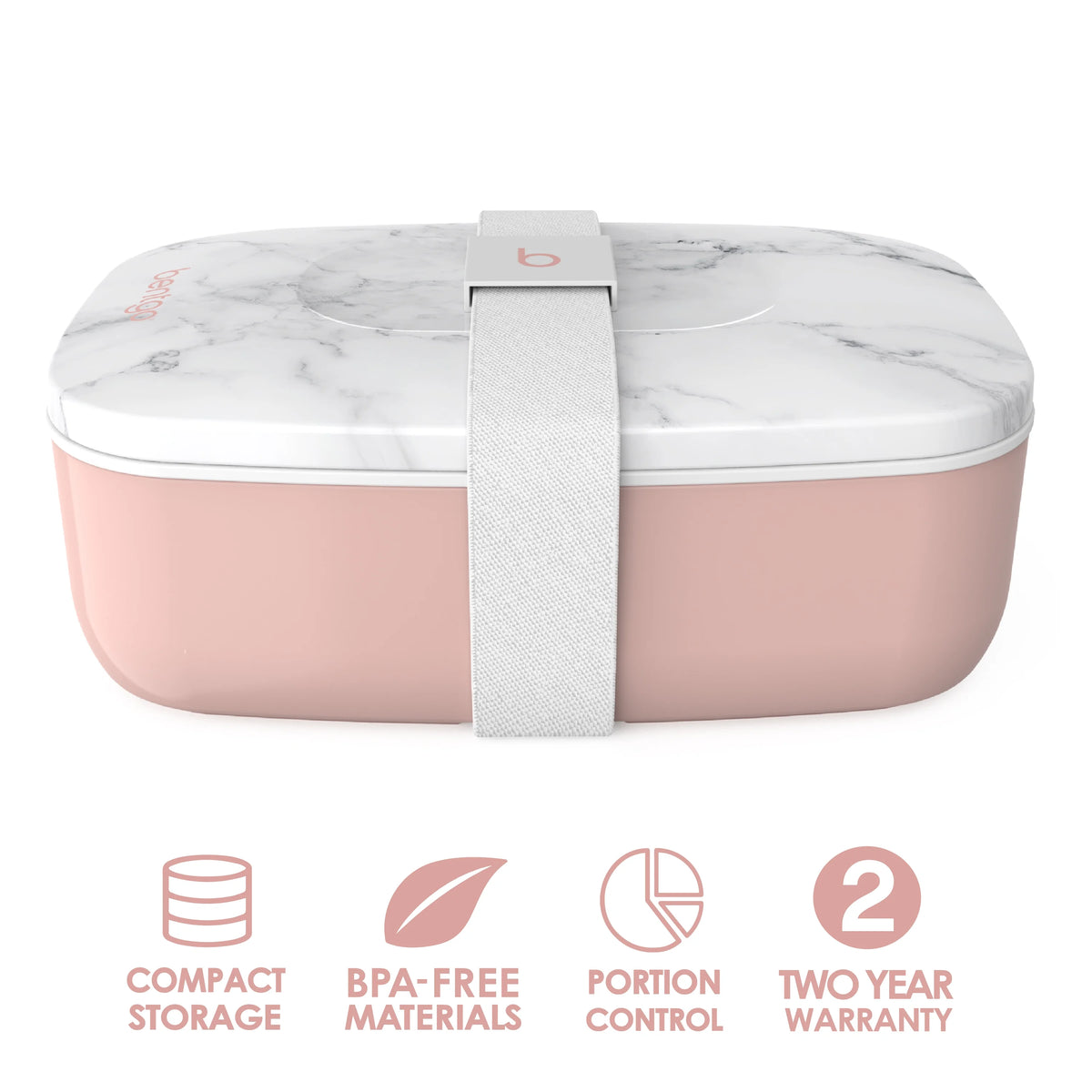All-in-One Stackable Bento Lunch Box Container with 2 Stackable Containers, Plastic Utensil Set, and Nylon Sealing Strap A91648