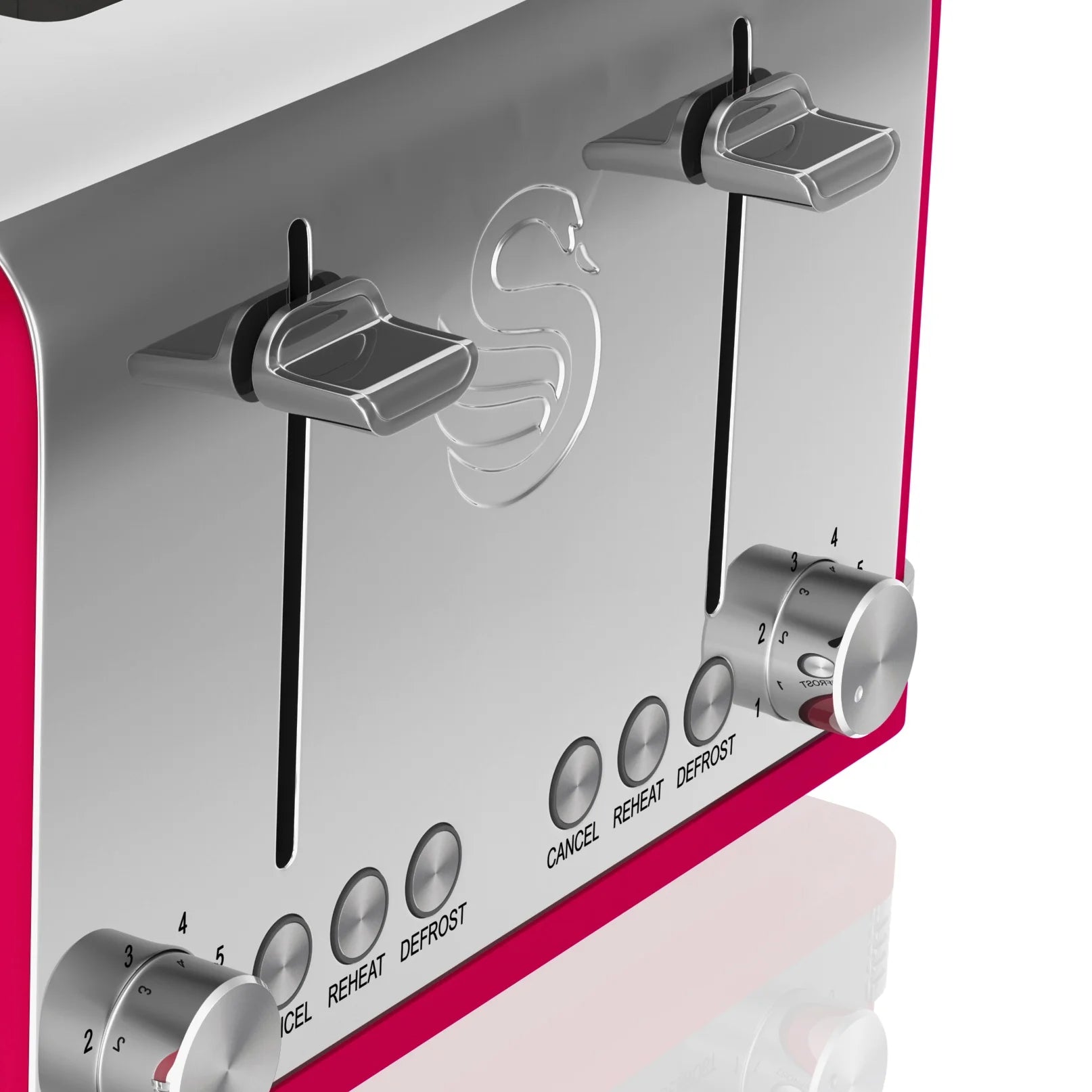 Red 4 Slice Toaster V896