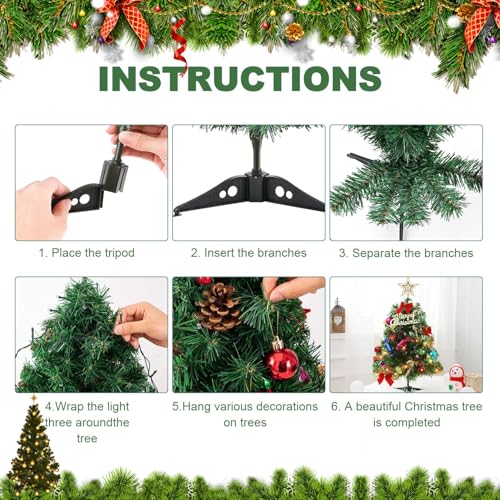 20 Inch Table Top Christmas Tree with LED Lights T4625