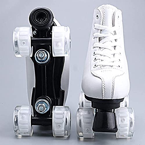 Classic White Quad Roller Skates with PU Leather and PU Wheels F9451
