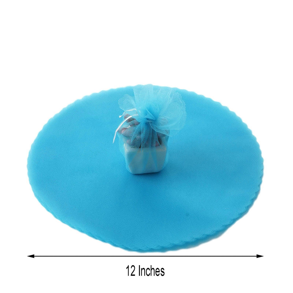 Turquoise 25 Pc 12" Tulle Circles U2183