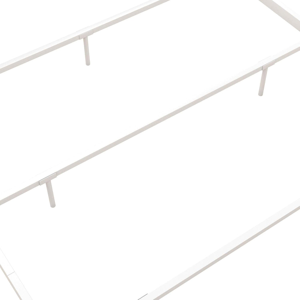 White Twin Size Metal Canopy Bed Frame G558618