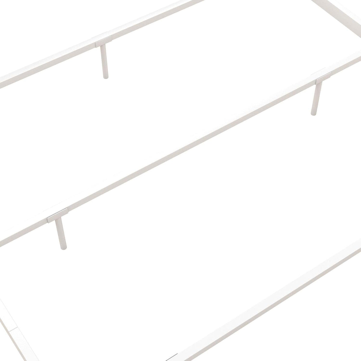 White Twin Size Metal Canopy Bed Frame G558618