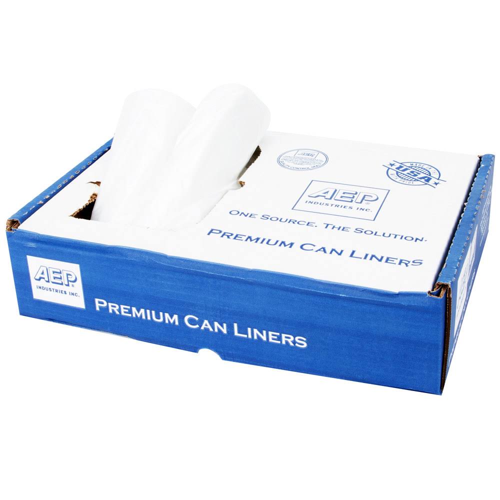 56 Gallon 1.2 Mil Clear Heavy Duty Trash Bag - 100/Case N6710
