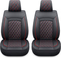 Black & Red Faux Leather Seat Covers A945464