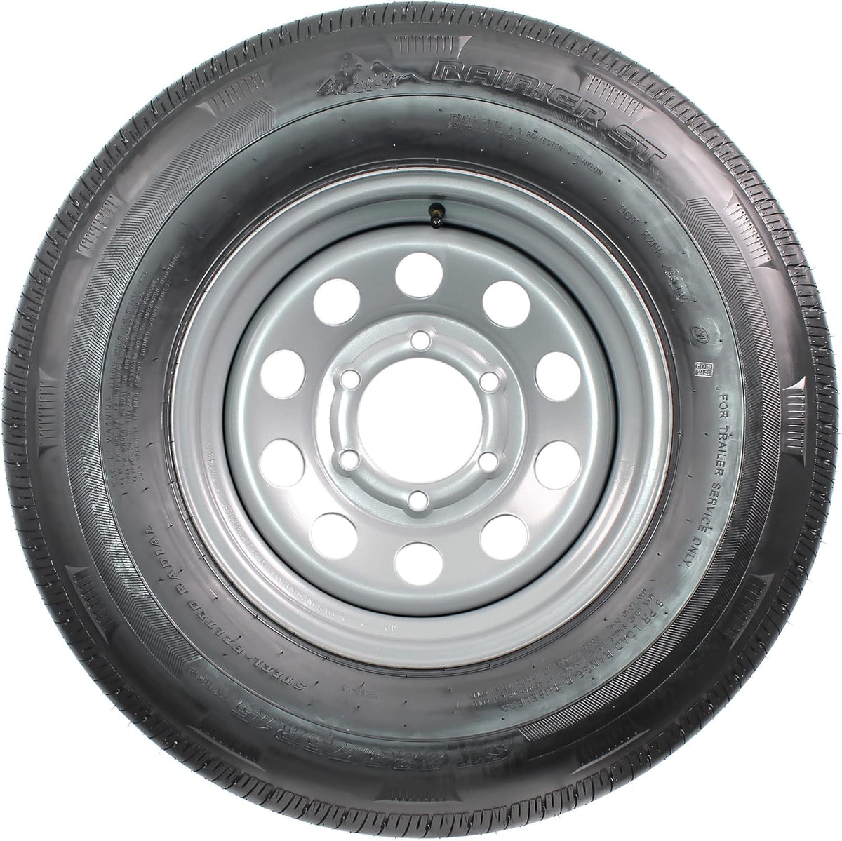 2-Pack Radial Trailer Tire On Rim ST225/75R15 15 LRD 6 Lug Silver Modular Wheel H39692
