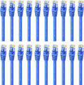 Blue Cat5e Ethernet Patch Cable 10 Feet 20-Pack B5977