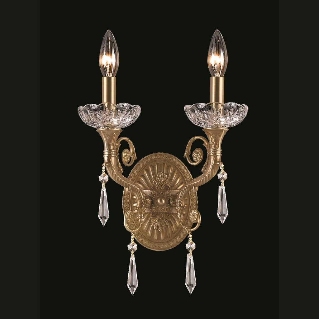 2 Light Sconce, Aged Brass T877756
