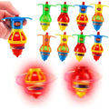 20 Pack UFO Spinning Tops with LED Light Up Flashing Toys V555823