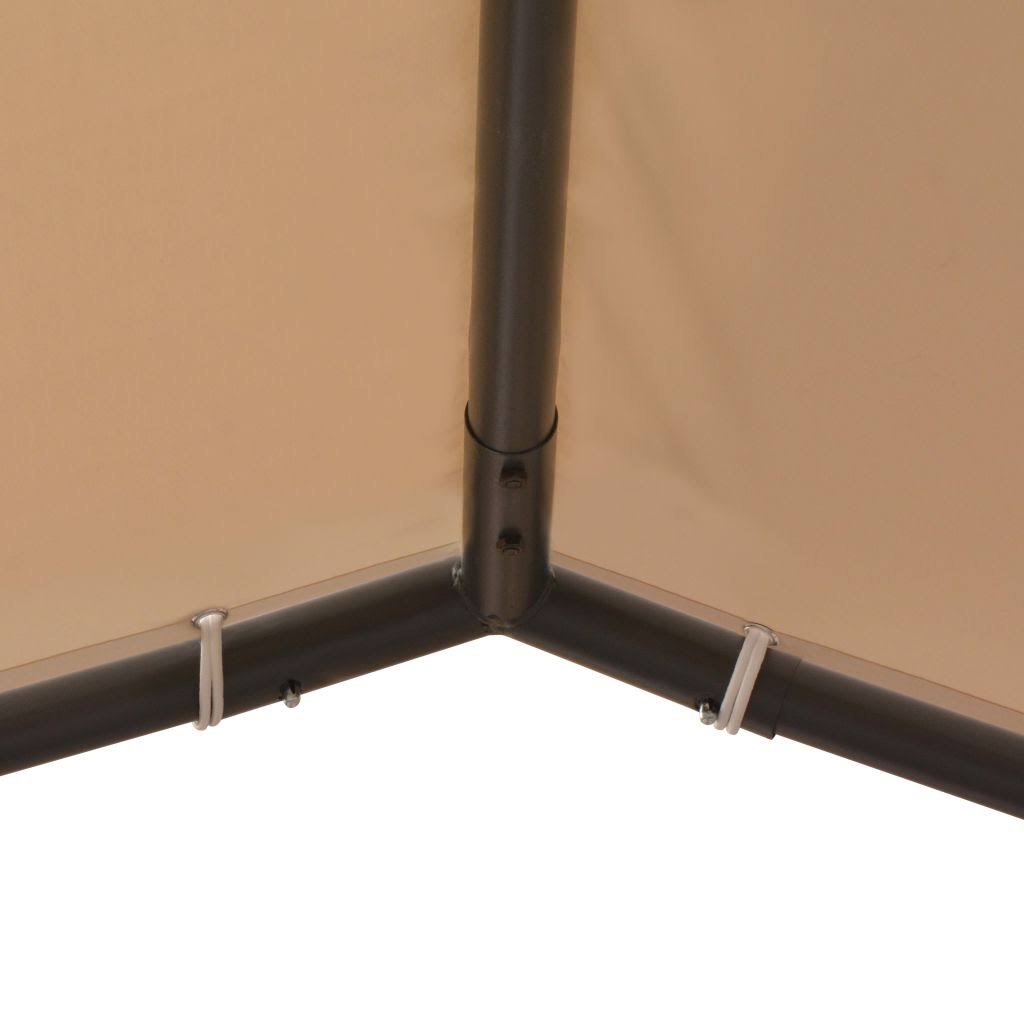 Steel Beige Gazebo Tent Canopy M38567