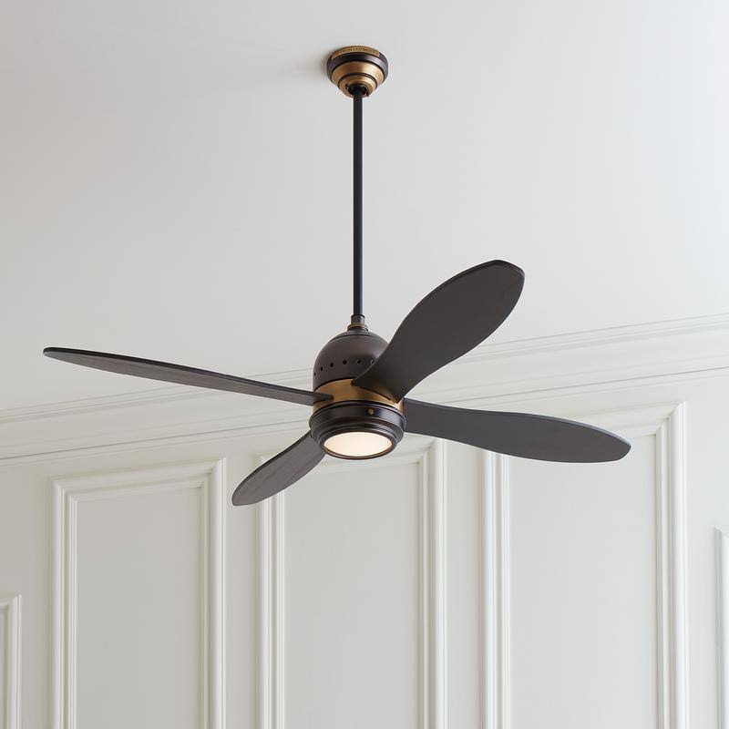 Polished Nickel 56-Inch Ceiling Fan Q58399