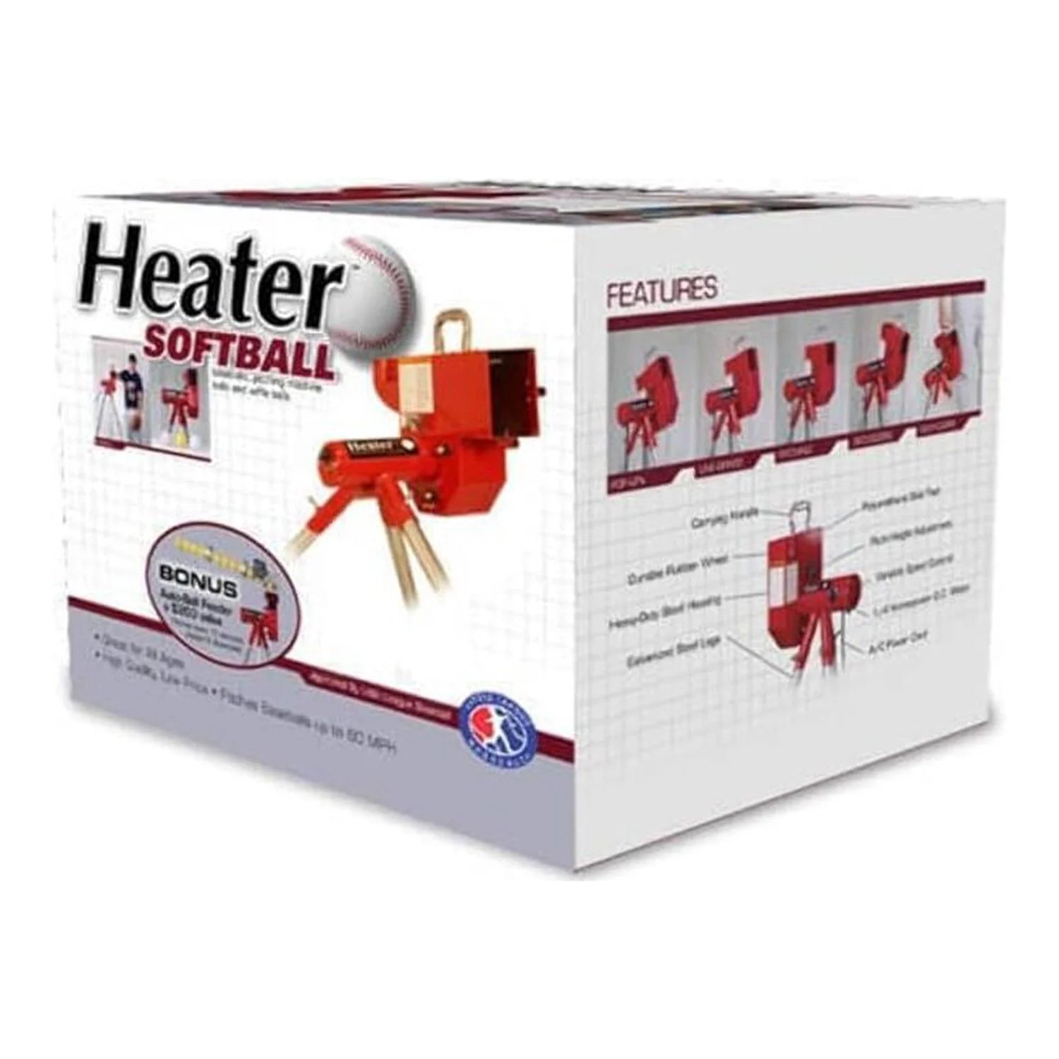 Softball Pitching Machine with 9 Ball Automatic Feeder J88878