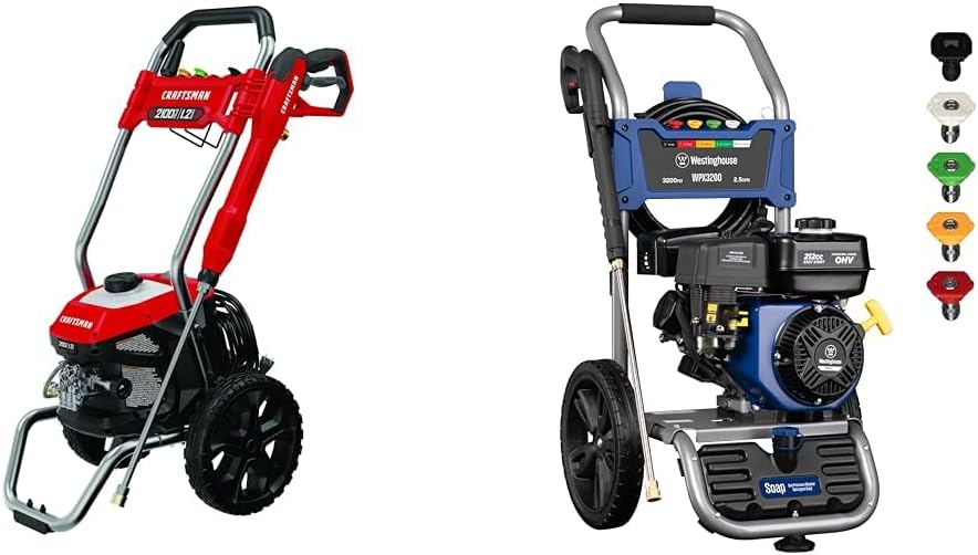 Electric Pressure Washer Bundle with Gas Pressure Washer S3896