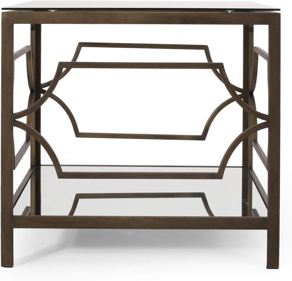Black Gold Clear End Table A283