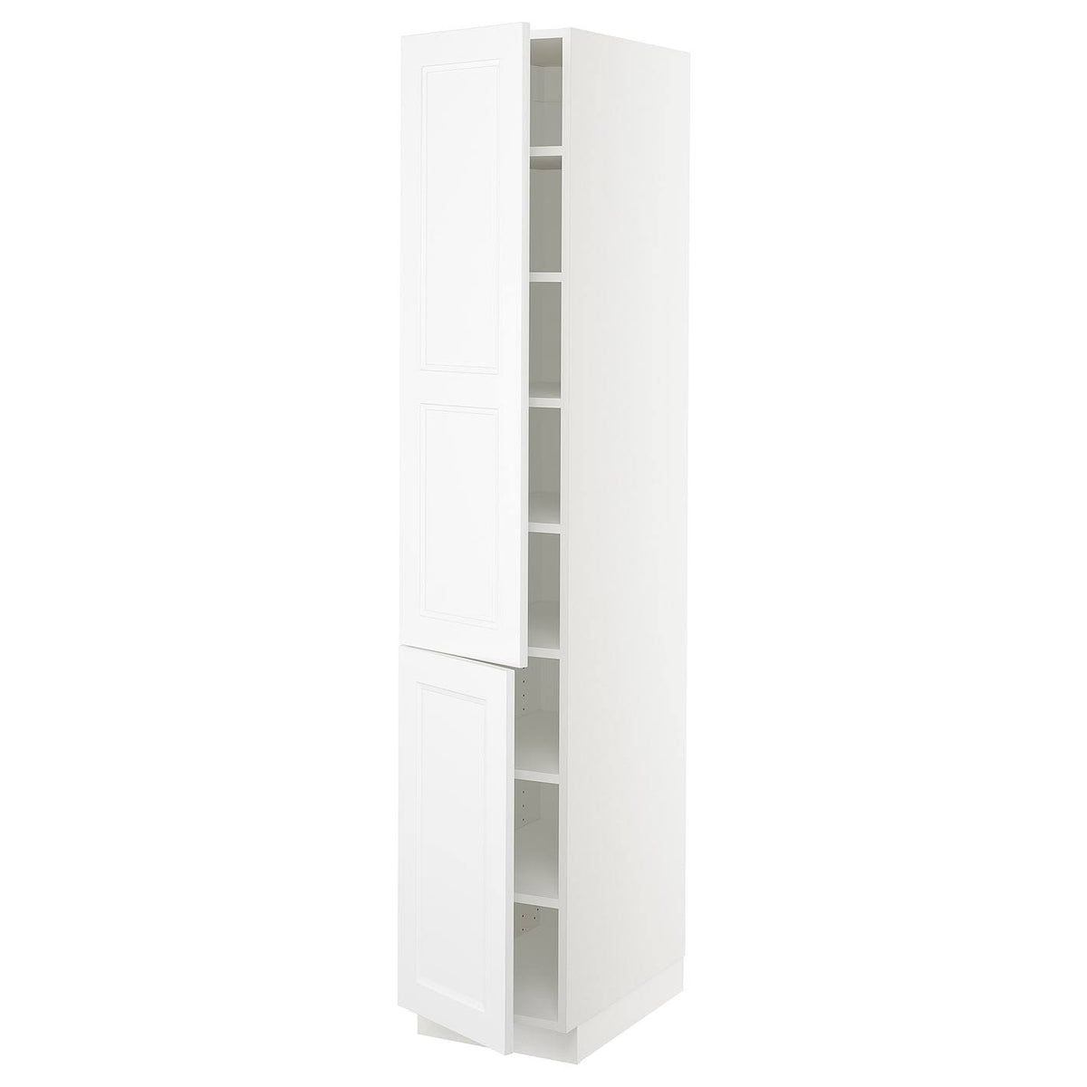 White High Cabinet with Shelves and 2 Doors B49164