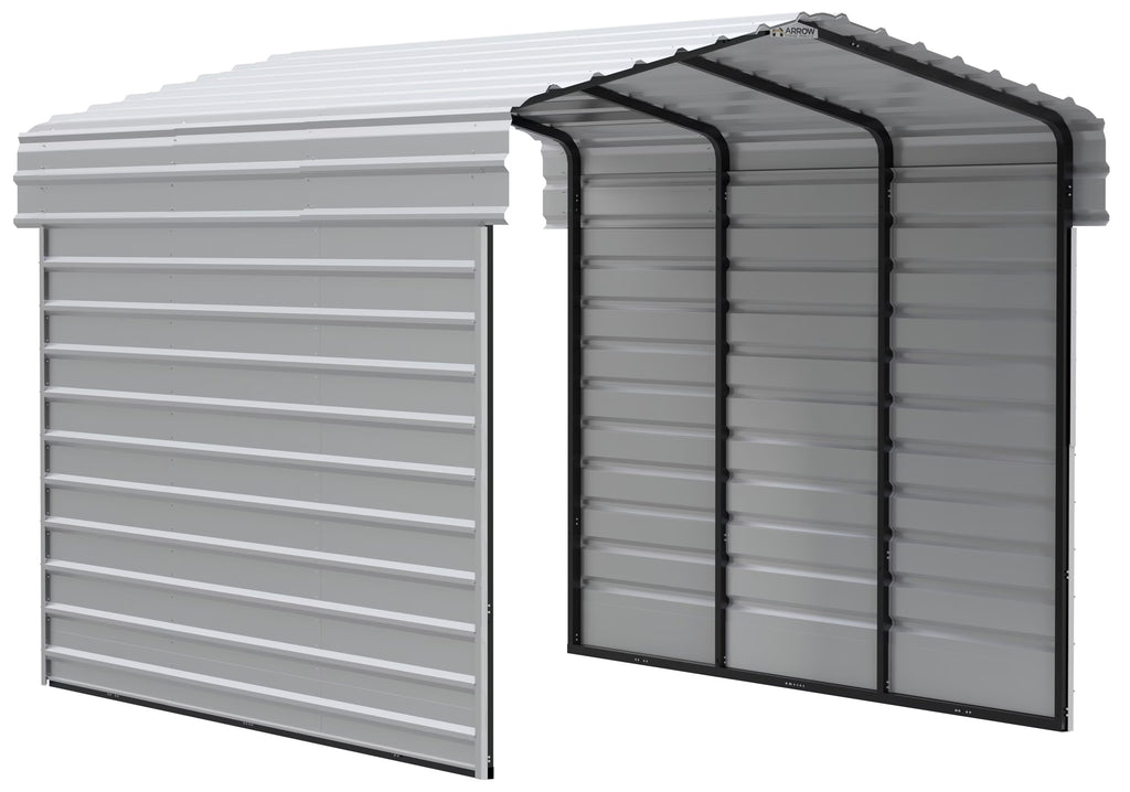 Galvanized Steel Carport Kit, 10' x 15' x 9' H56964