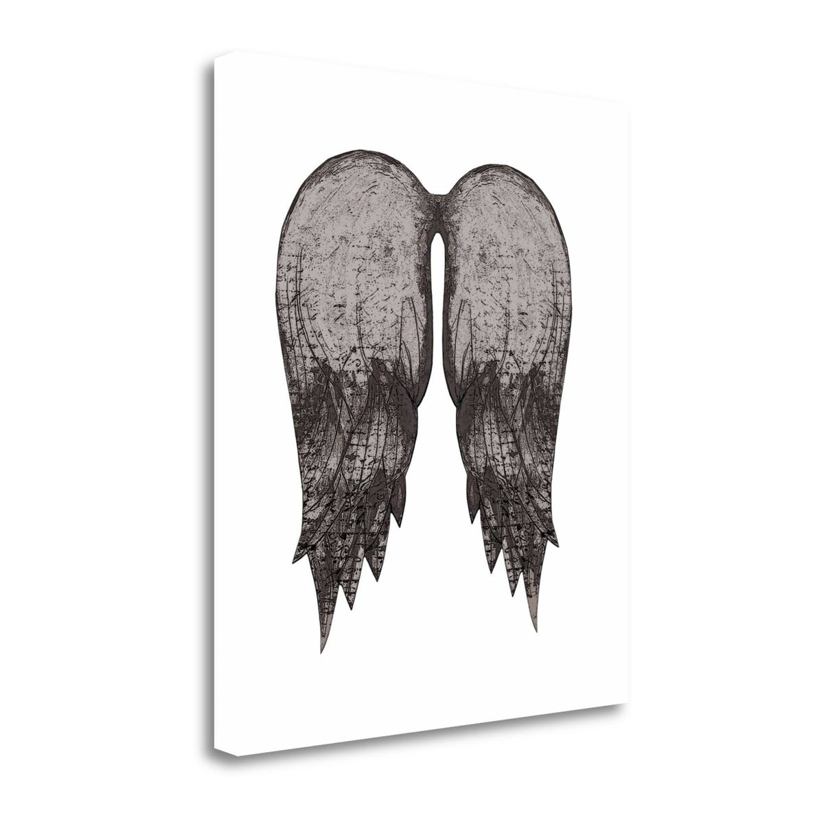 Black Angel Wings Giclee Print on Gallery Wrap Canvas A448