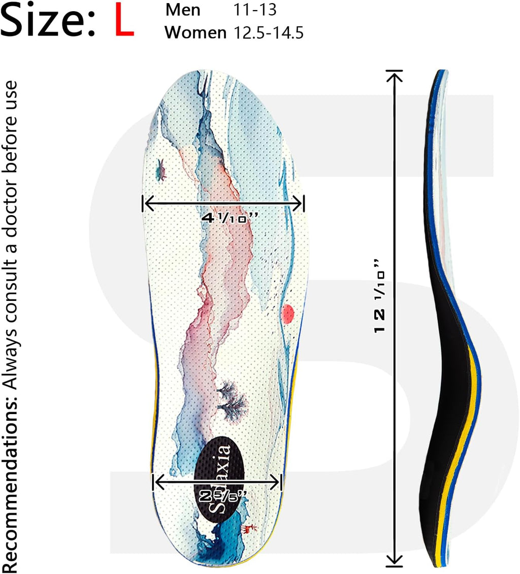 Orthotic Insole Arch Support Insert Insole Men 11-13, Women 12.5-14 N66069