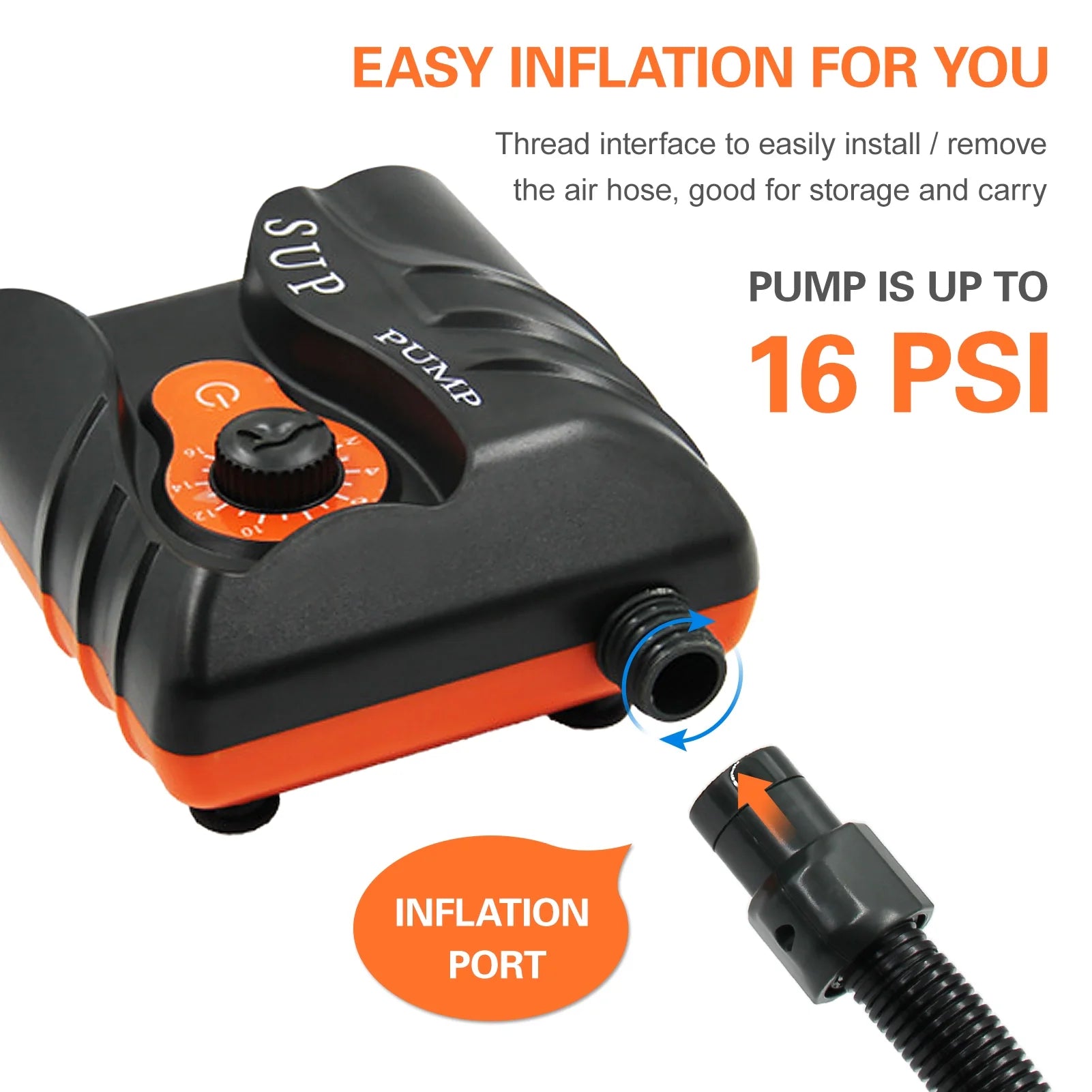16 PSI Electric Inflation Air Pump with 6 Nozzles P181838