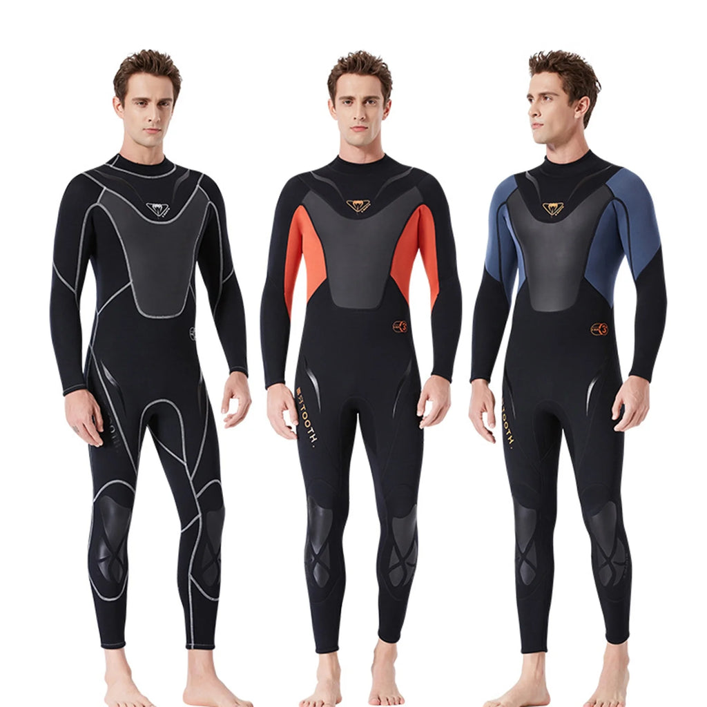 3mm Neoprene Full-body Wetsuit with Back Zipper A827224