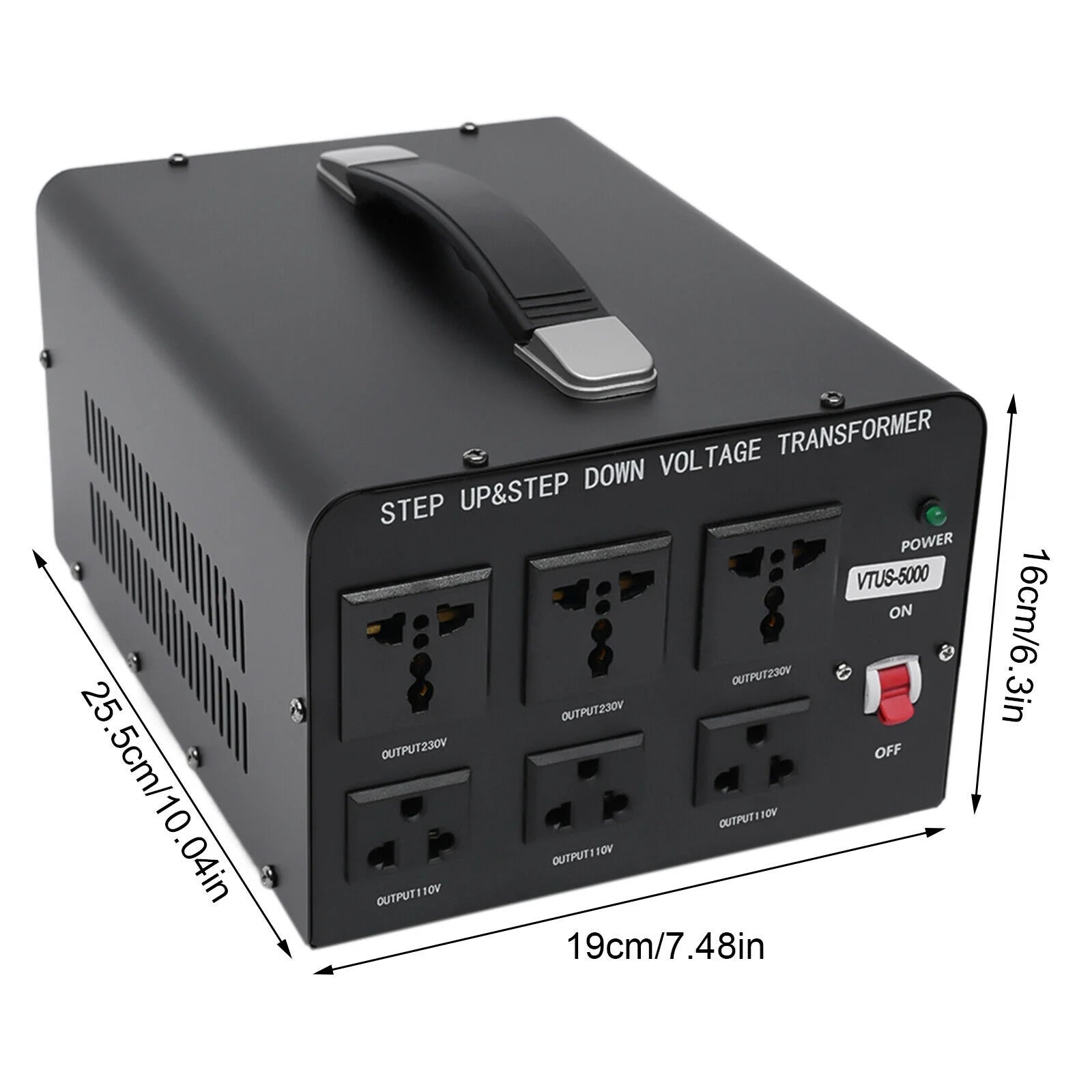 5000 Watt Voltage Converter Transformer 110V-220V T383119