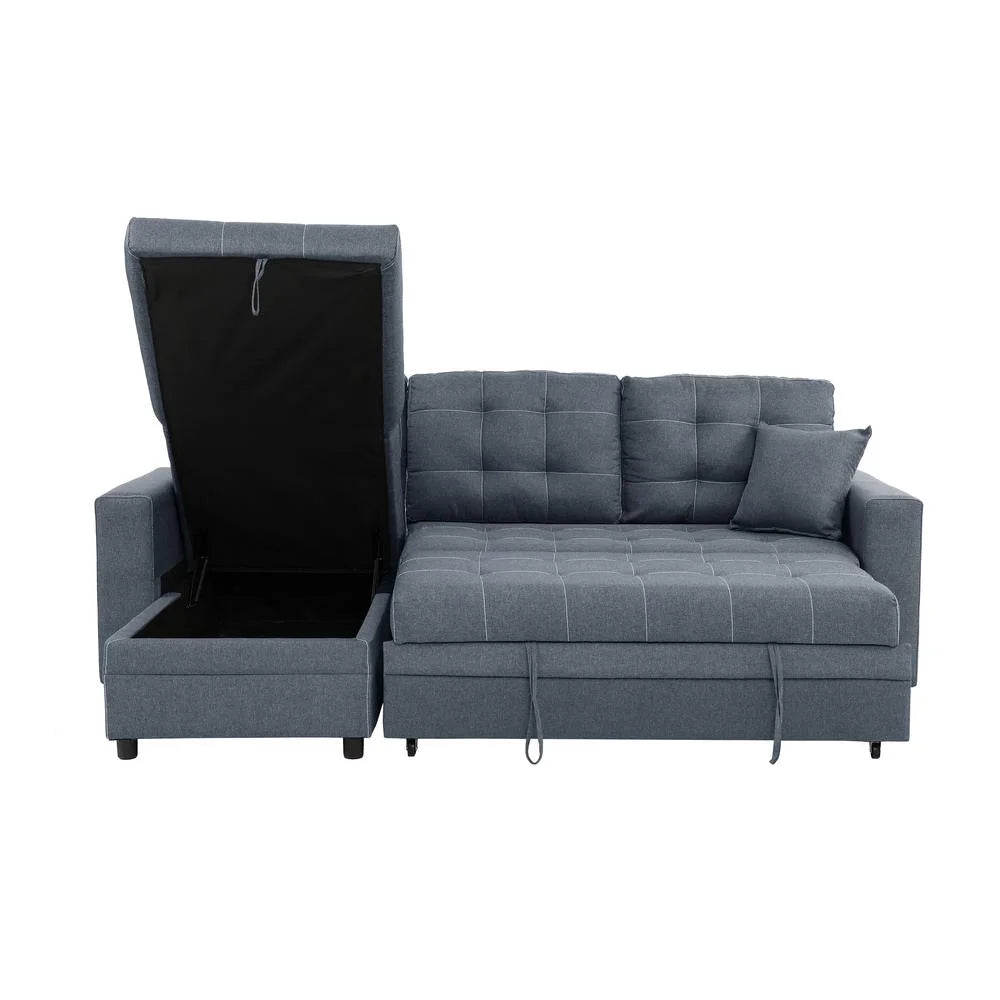 Blue Grey Convertible Sectional P33671