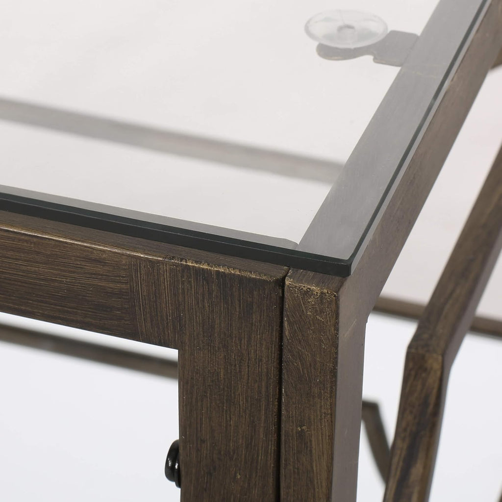 Black Gold Clear End Table A283