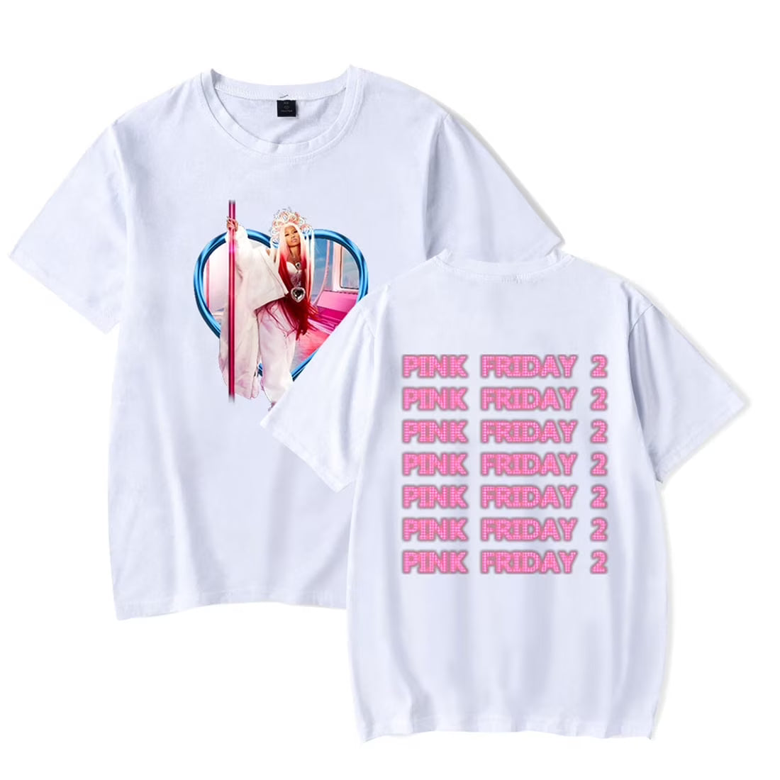 Pink Friday 2 Album Tee Shirt Casual Tshirt Man/Woman Hip Hop Short Sleeved W97178