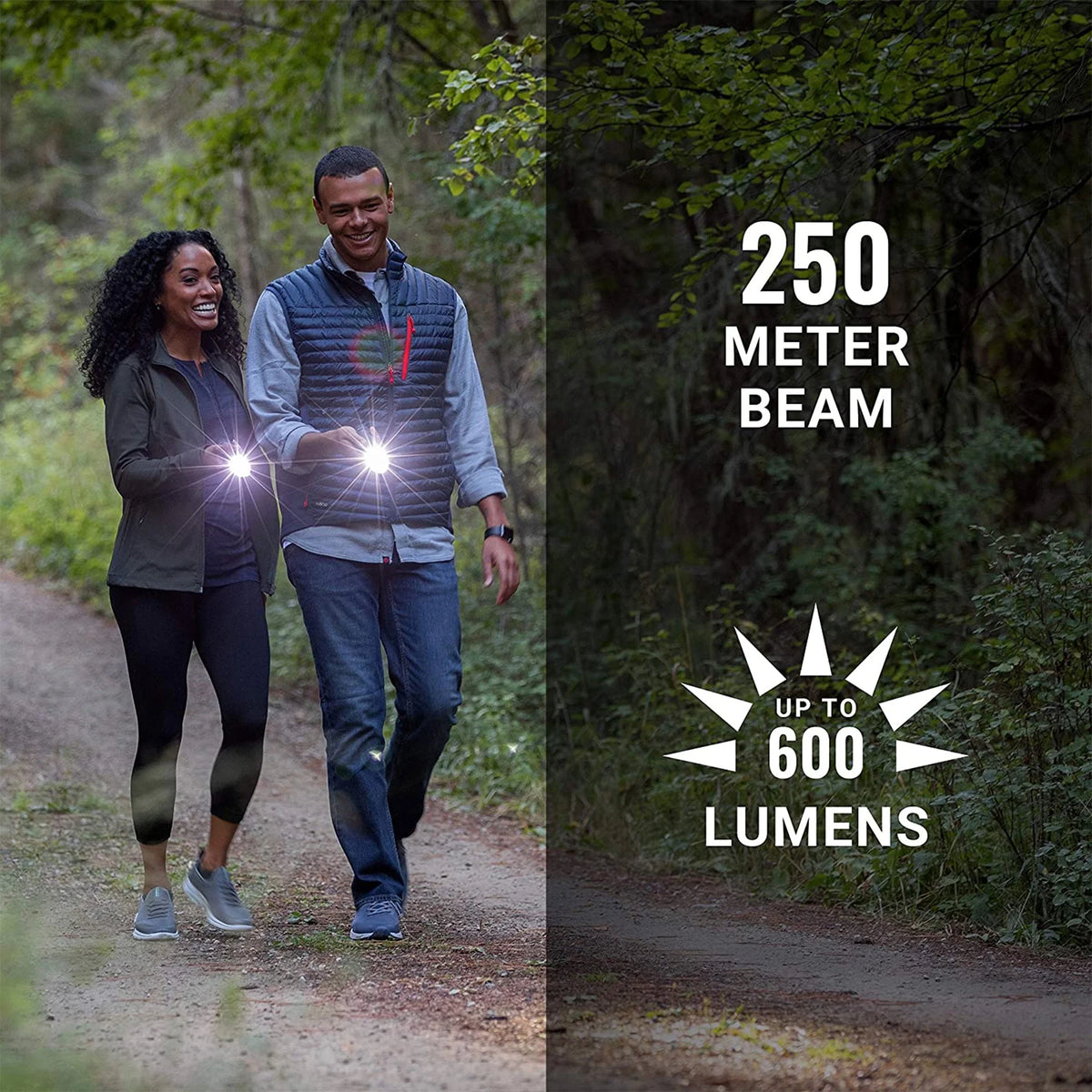 600 Lumens Rechargeable Flashlight (2 Pack) N46018