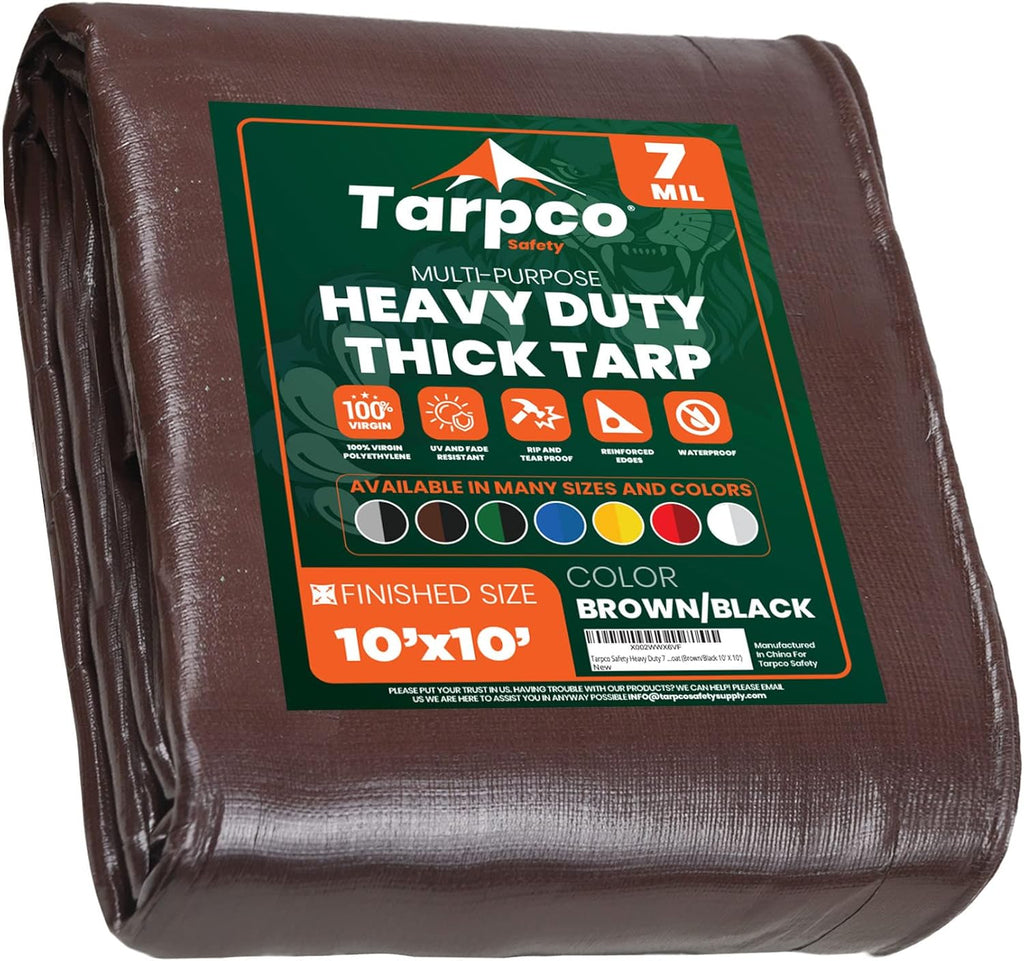 7 Mil Waterproof Poly Tarpaulin with Reinforced Edges V5987