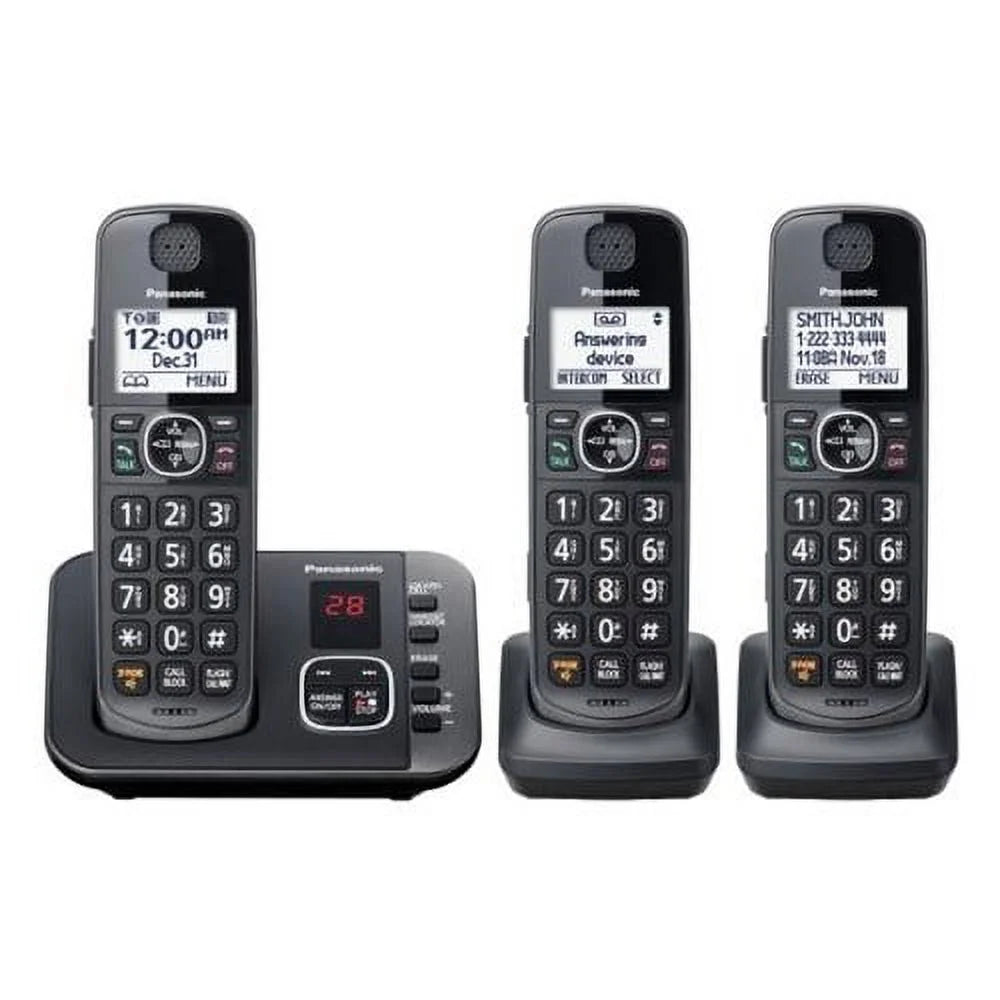 3 Handset Black Cordless Phone F955