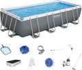 18' x 9' x 48" Rectangular Above Ground Swimming Pool Set with Sand Filter Pump H452758