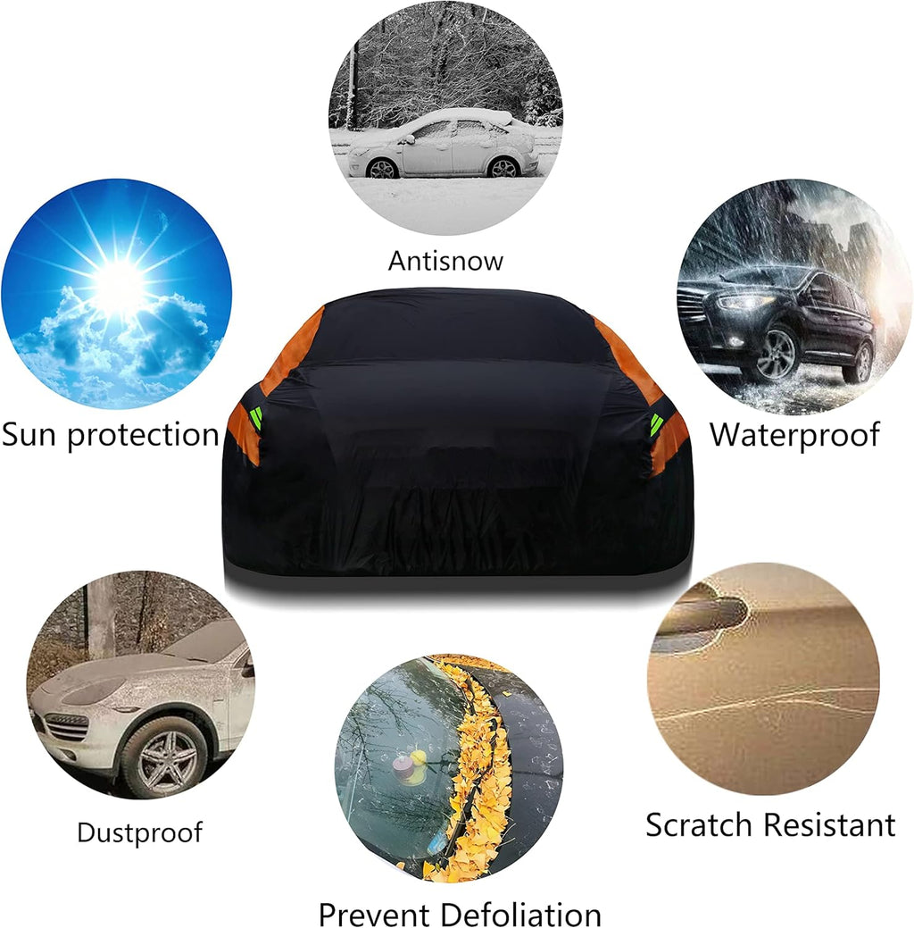 6 Layers Cotton Car Cover for Sedan Up to 177 M Q334