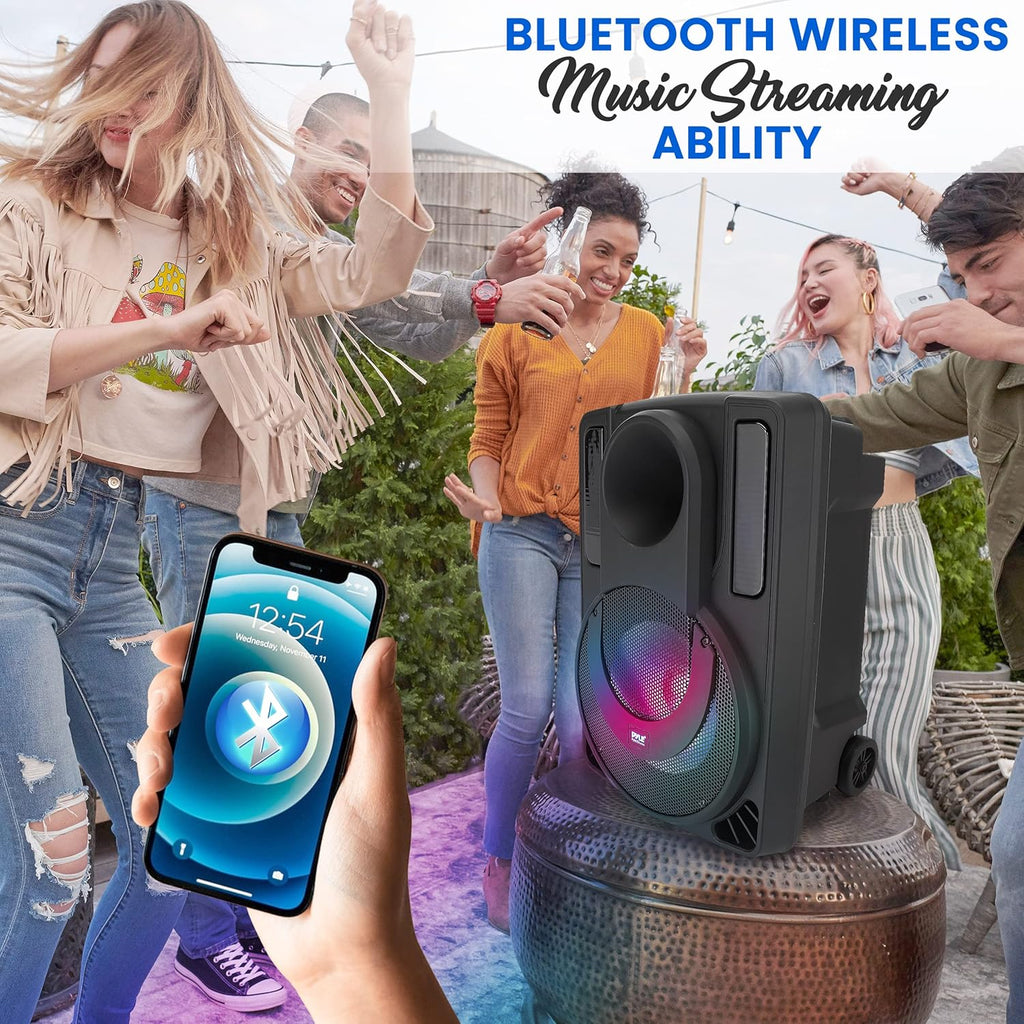 12’’ Portable PA Speaker System with Two Wireless Mic D6389