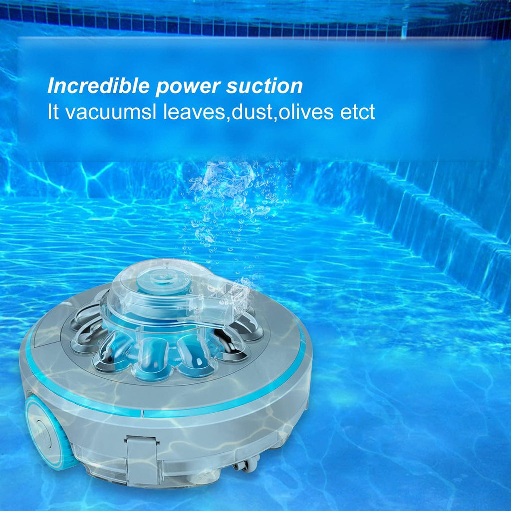 Cordless Automatic Pool Cleaner with Rechargeable Battery, IPX8 Waterproof Pool Robot T511961
