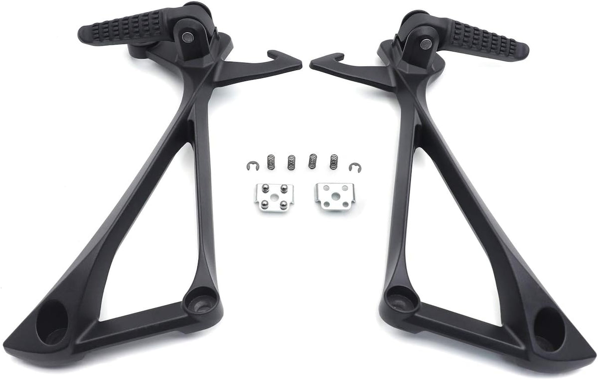 Rear Passenger Foot Pegs Footrest Bracket Black Pack of 2 J5039