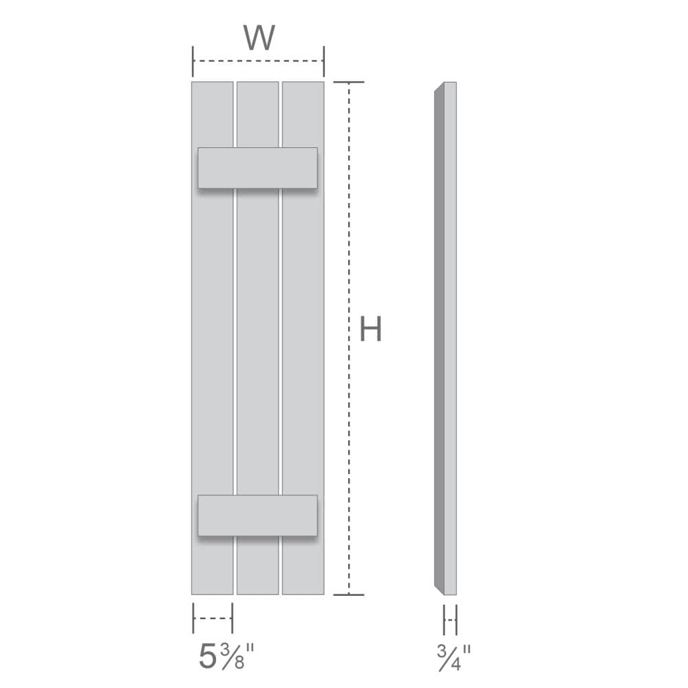 Rough Sawn Board-n-Batten Shutters A680