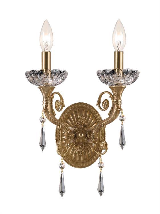 2 Light Sconce, Aged Brass T877756