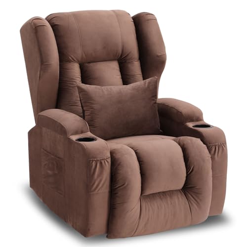 Overstuffed Power Lift Recliner Chair with Massage and Heating Y957051