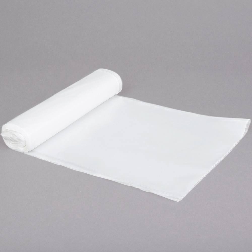 56 Gallon 1.2 Mil Clear Heavy Duty Trash Bag - 100/Case N6710