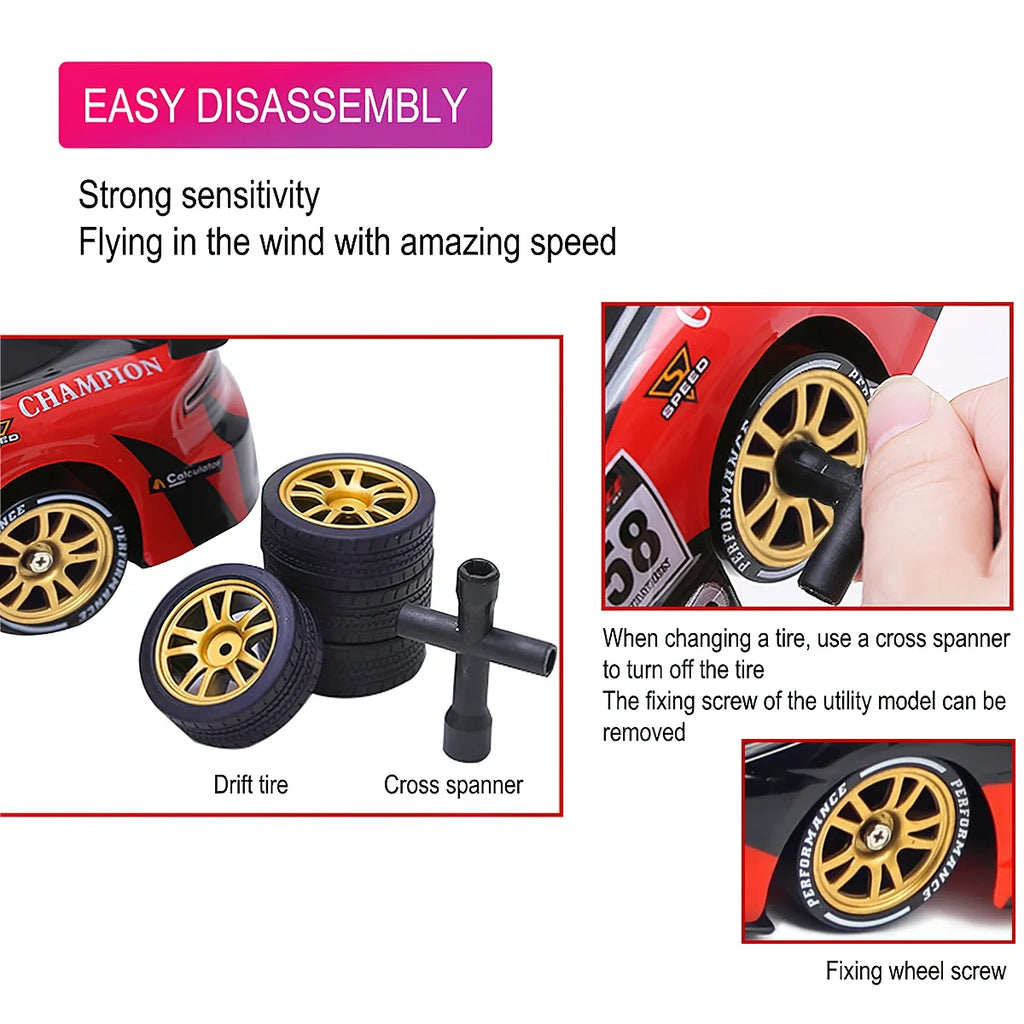 1/16 4WD Remote Control Drift Car with 2 Sets Tires I2638