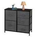 5 Fabric Drawer Steel Frame Storage Cabinet Dresser W928353