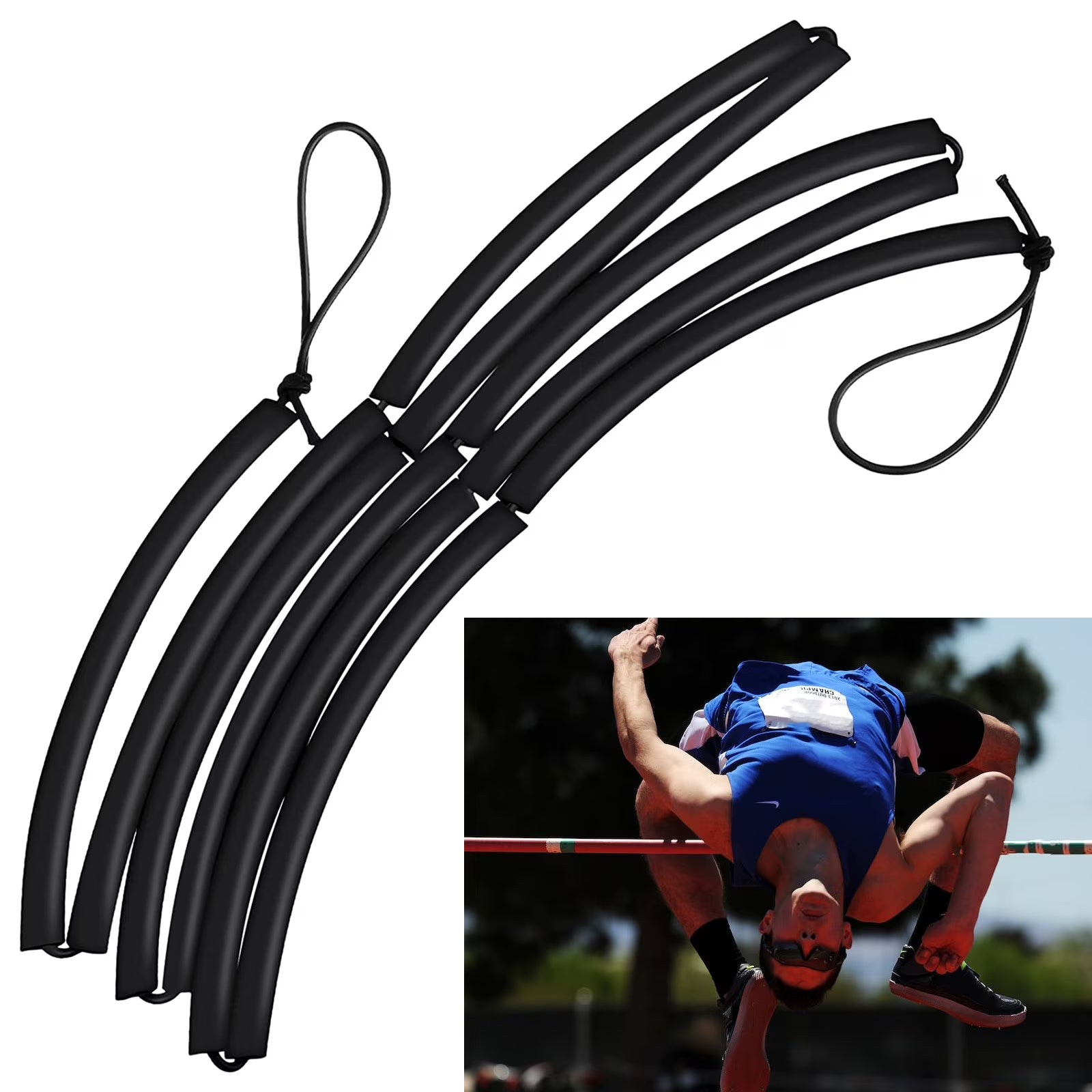 High Jump Bungee Elastic Crossbar Training Equipment L226