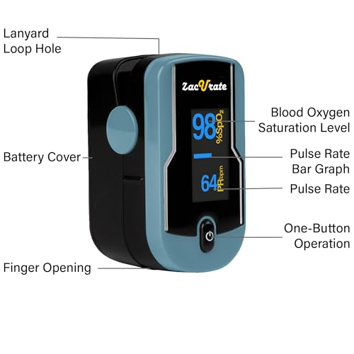 Fingertip Pulse Oximeter Blood Oxygen Saturation Monitor with Lanyard (Sunny Yellow) V6386