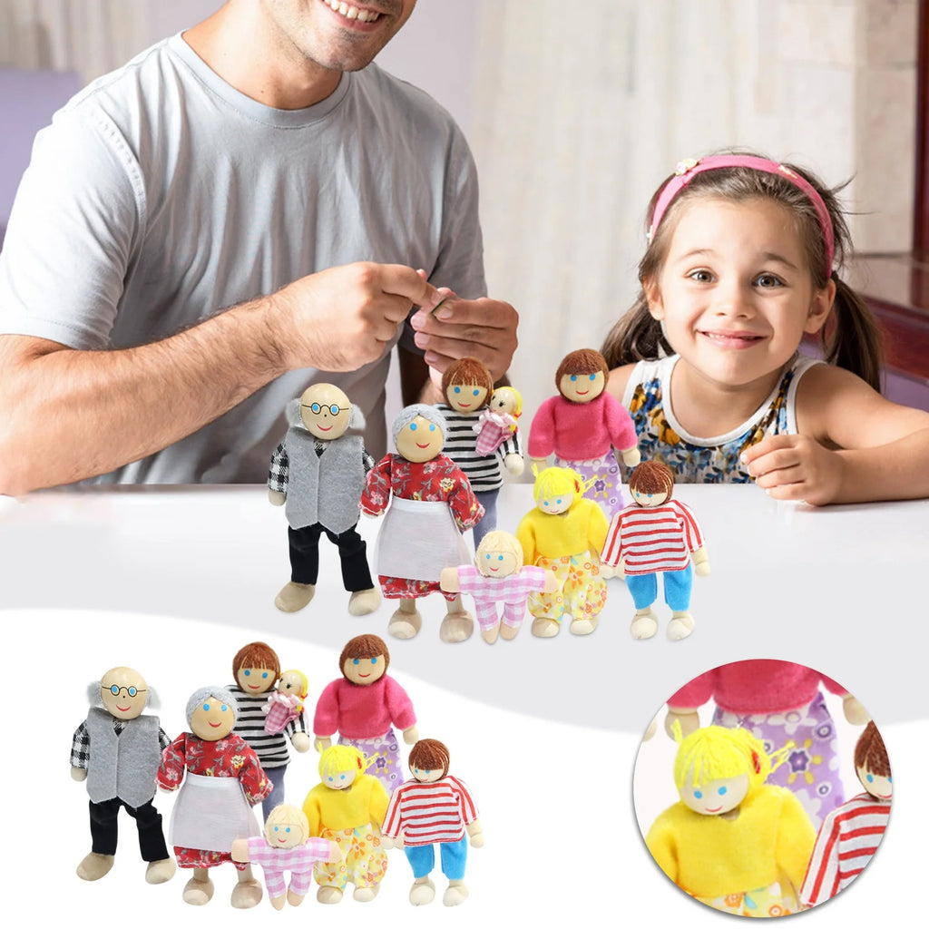Miniature Dollhouse Accessories 7 People Set Doll Toys Y943
