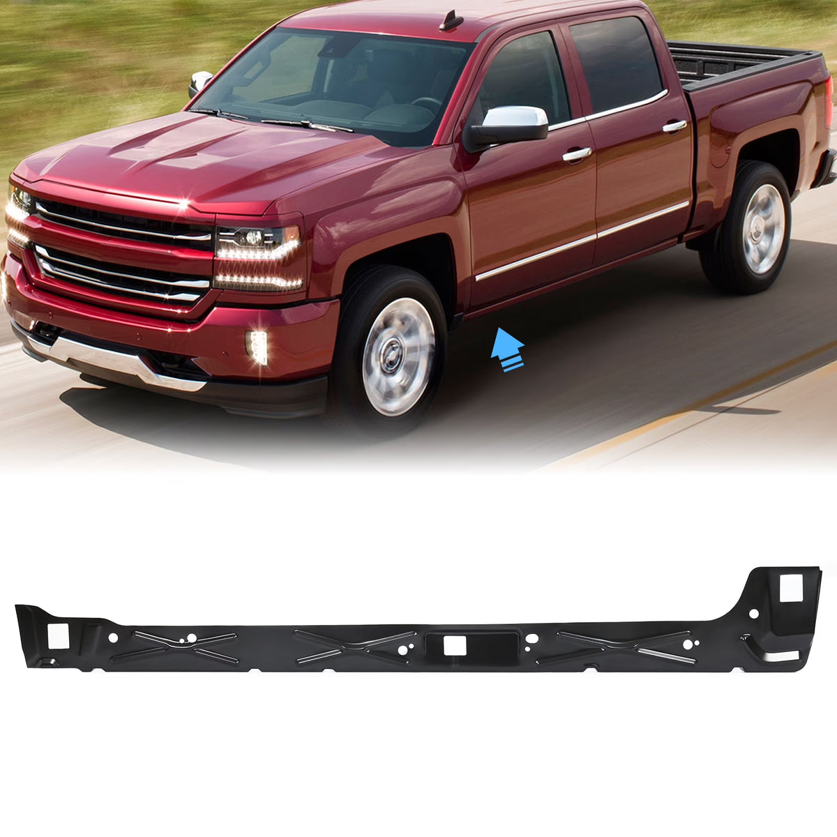 Inner Rocker Panel for Chevy Silverado GMC Sierra Extended Cab Driver Side H546082