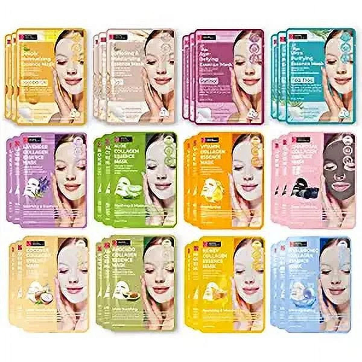 36 Pack Collagen Essence Face Mask Sheet J49552